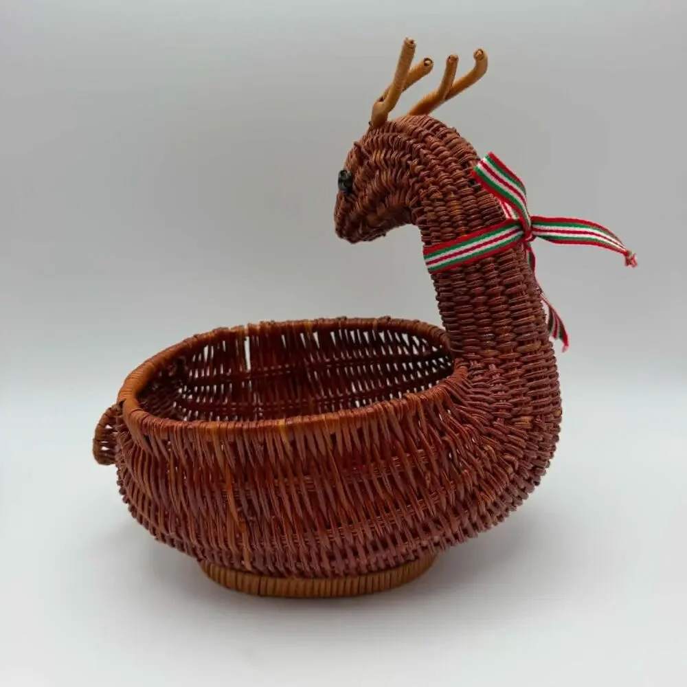 Christmas Vintage Wicker Reindeer 8